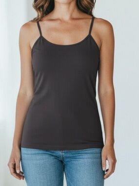 Hanes Women's Black Slim Adjustable Spaghetti Strap Camisole